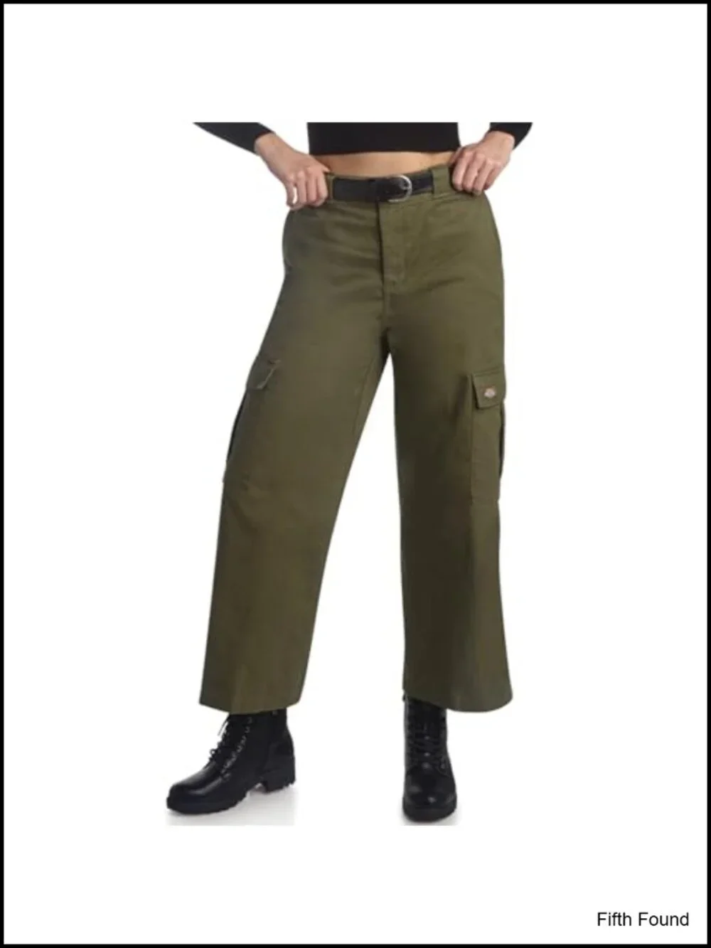 Dickies Womens Wide Leg Cargo Pants High Waisted Regular Fit